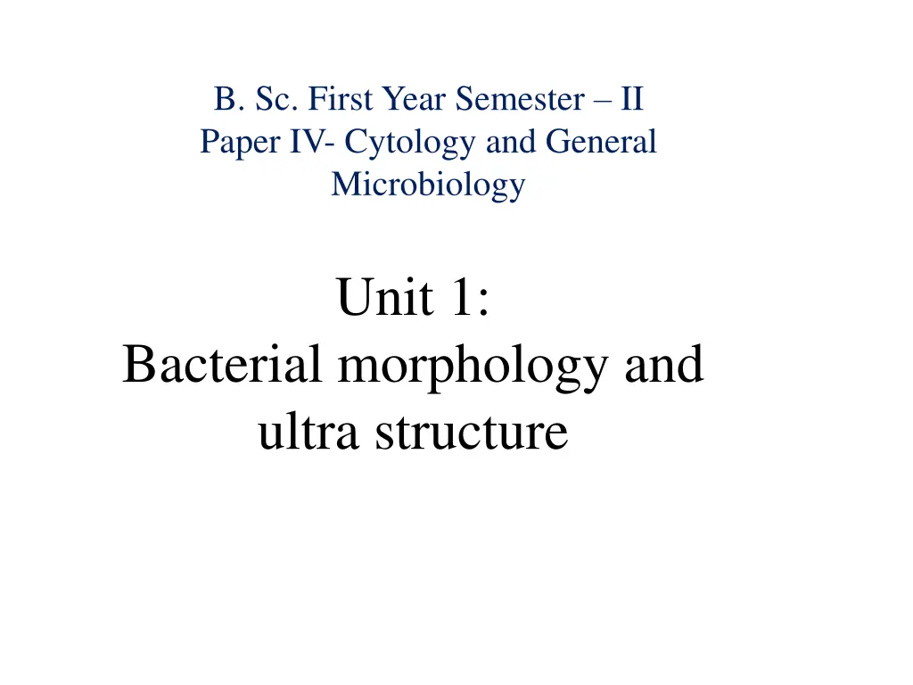 b sc first year semester ii paper iv cytology