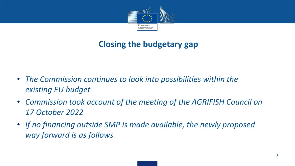 closing the budgetary gap