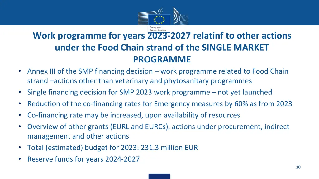 work programme for years 2023 2027 relatinf