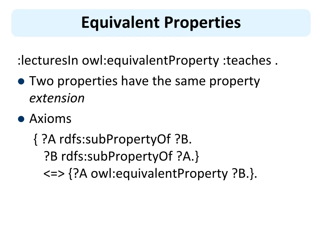 equivalent properties