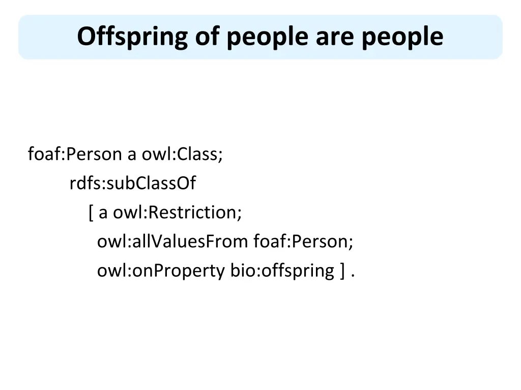offspring of people are people