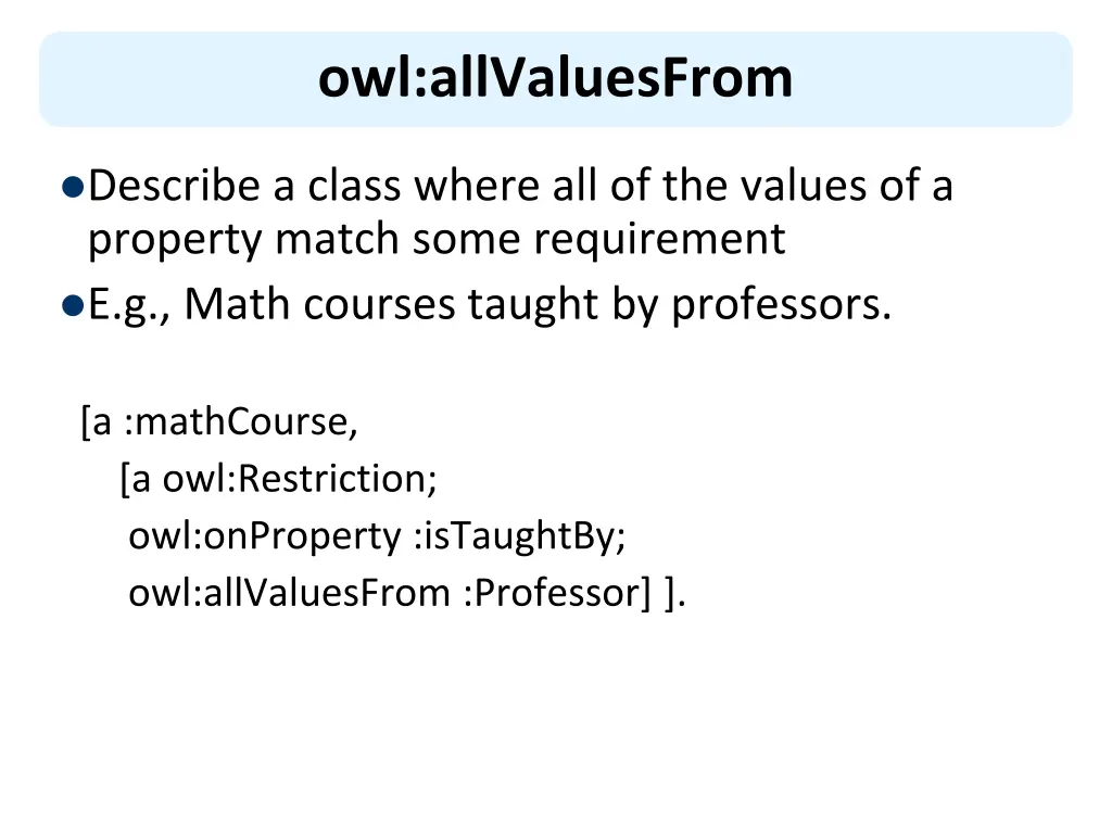 owl allvaluesfrom