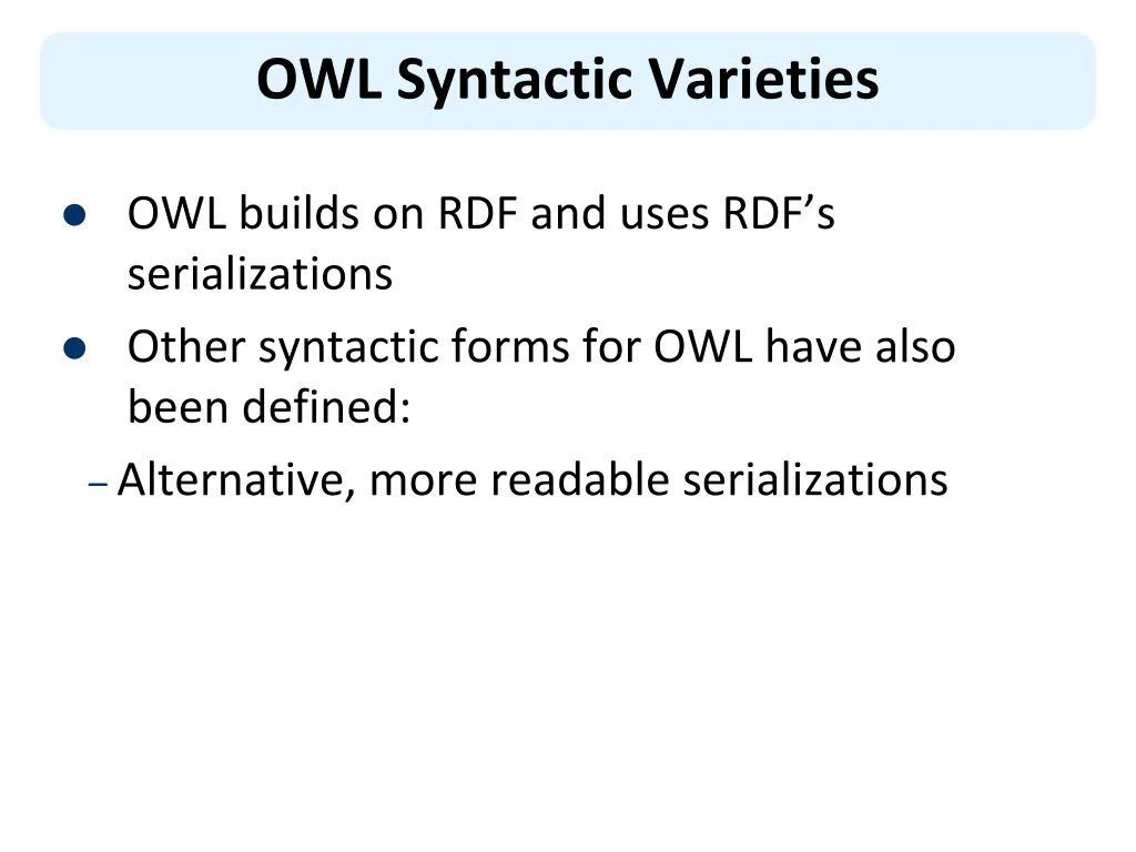owl syntactic varieties
