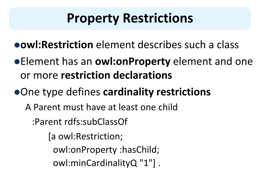property restrictions 1