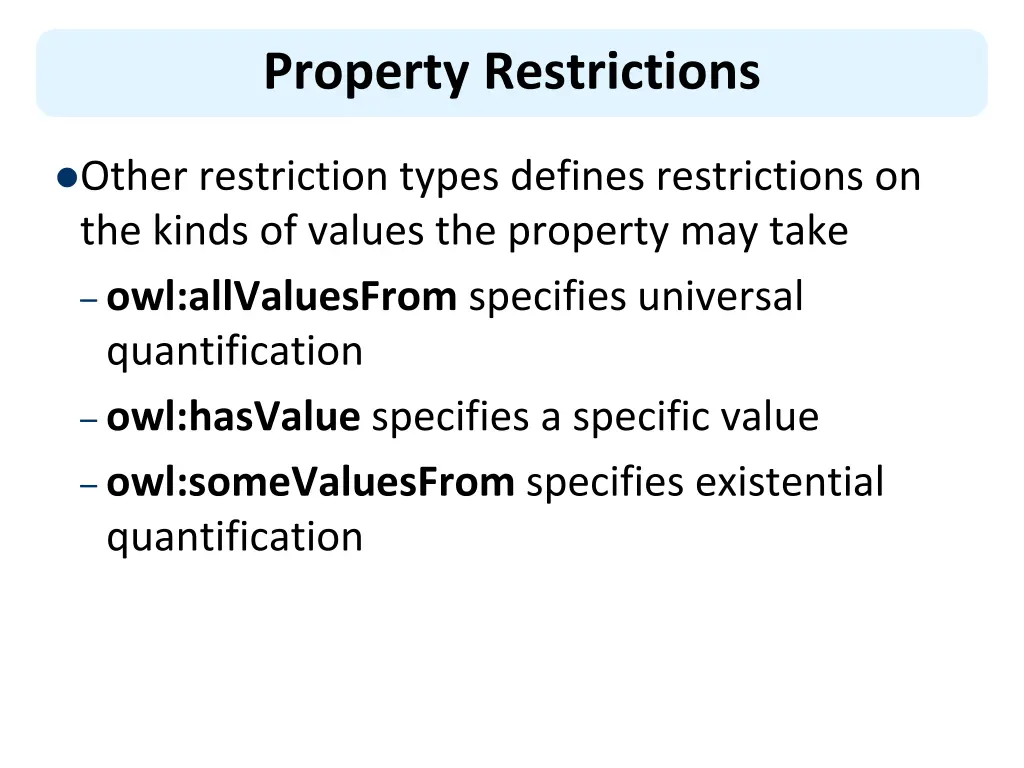 property restrictions 3