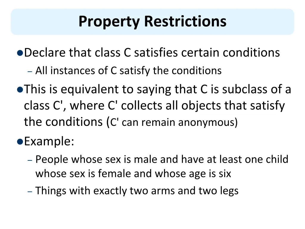 property restrictions