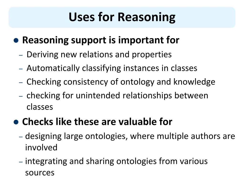 uses for reasoning
