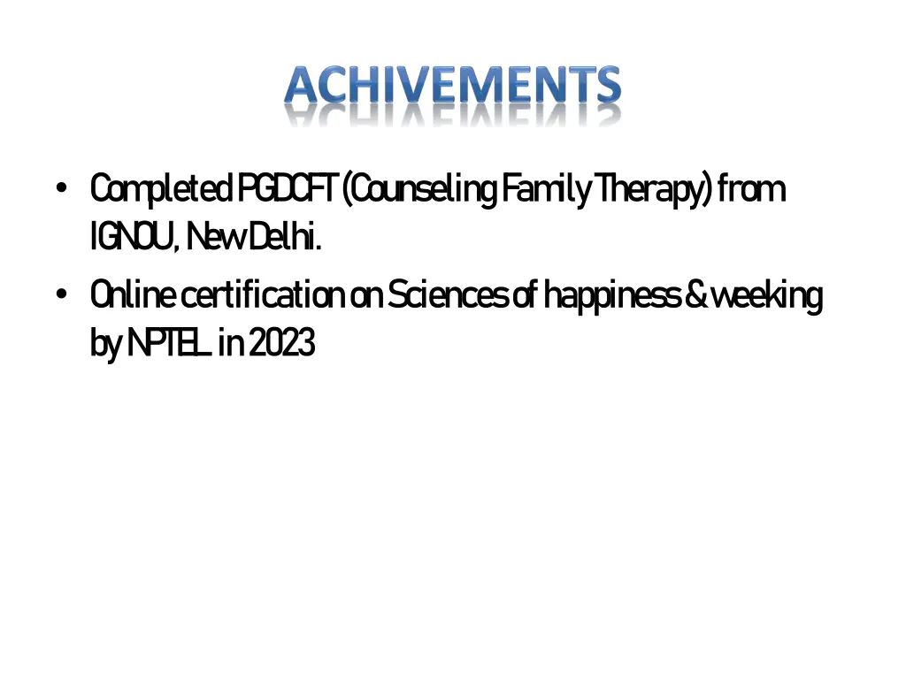 c om pleted pg d c ft c ounseling fam ily therapy