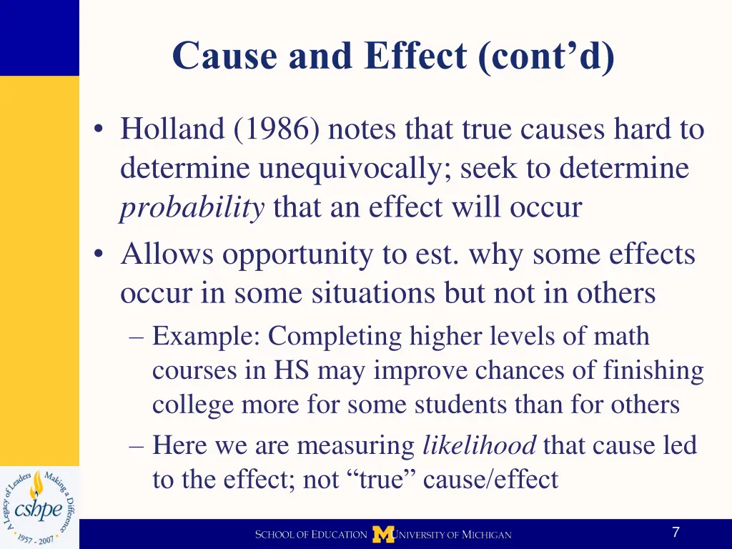 cause and effect cont d