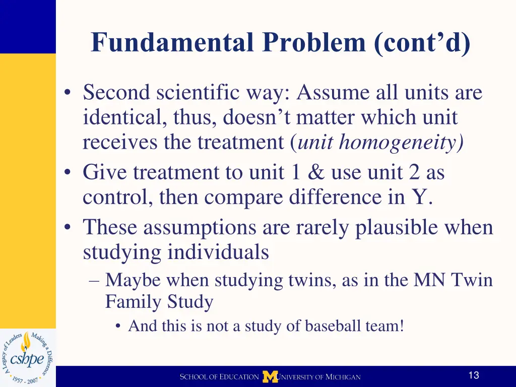 fundamental problem cont d