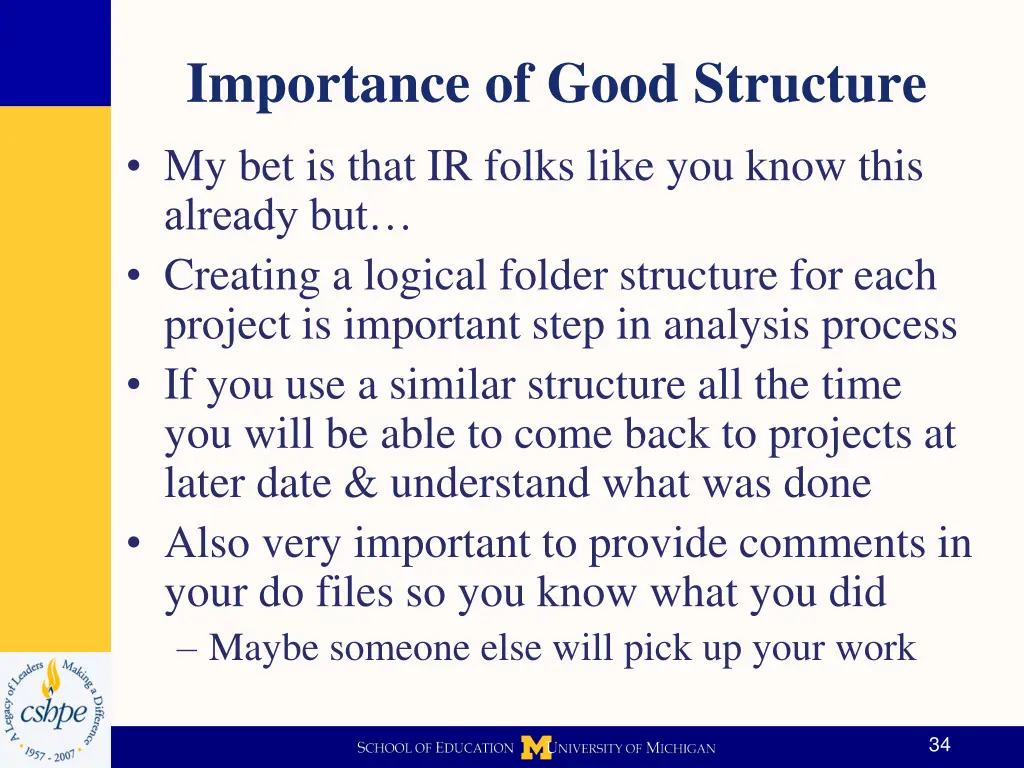 importance of good structure