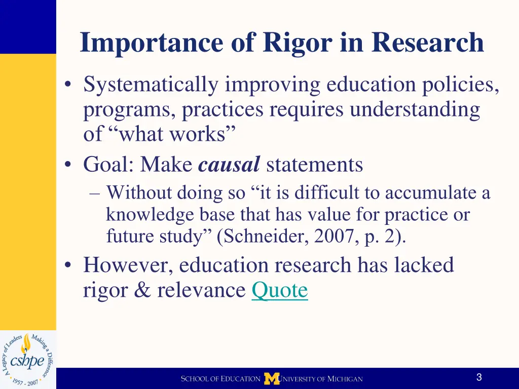 importance of rigor in research