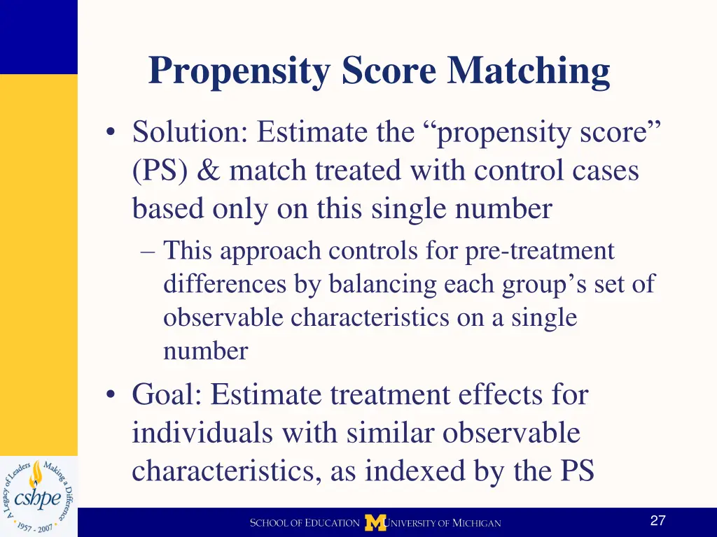 propensity score matching