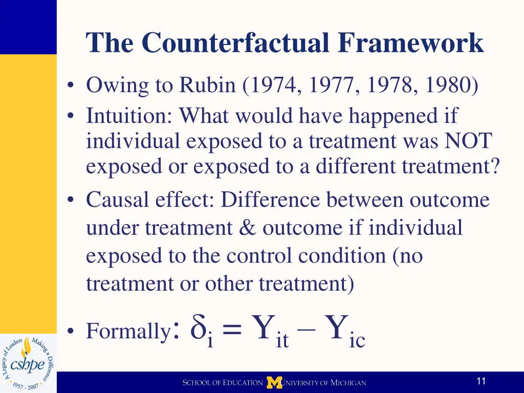 the counterfactual framework