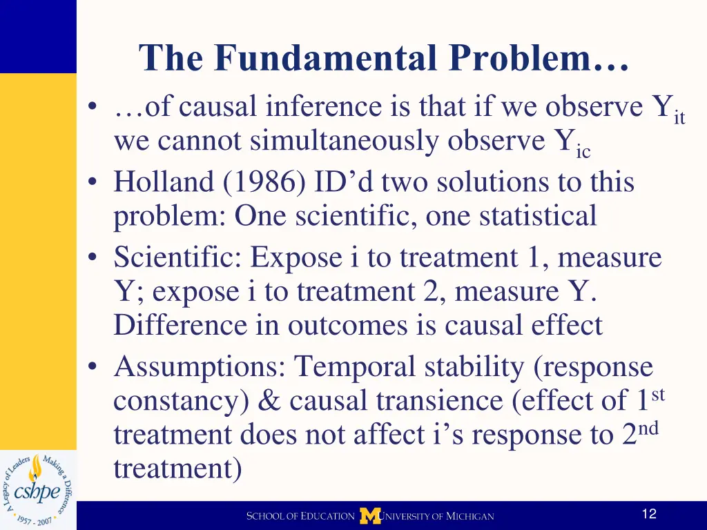 the fundamental problem of causal inference