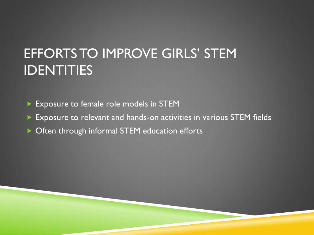 efforts to improve girls stem identities