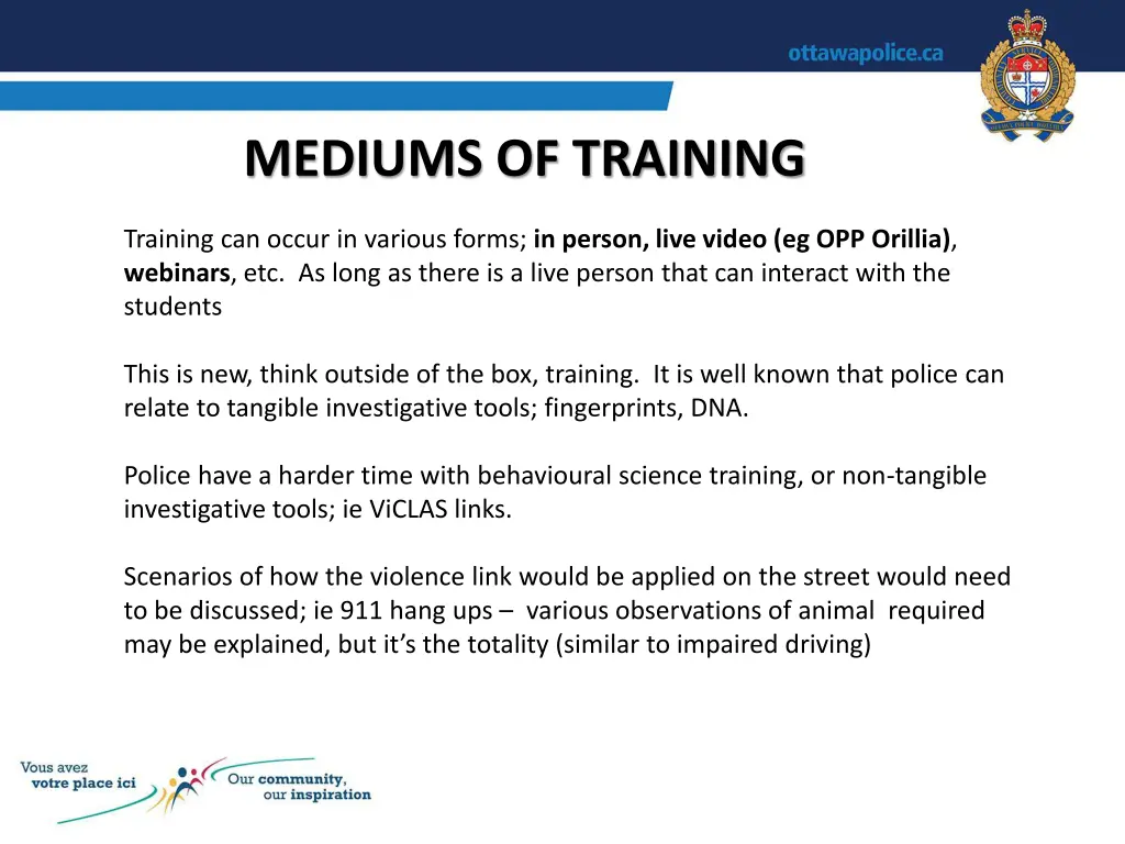 mediums of training