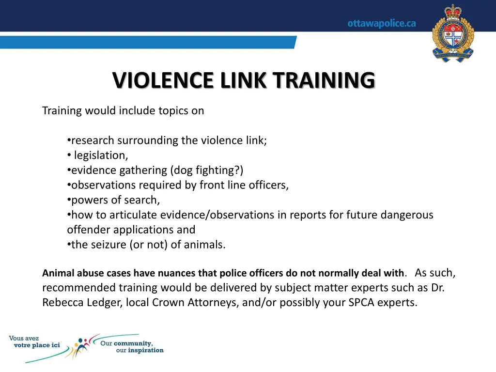 violence link training