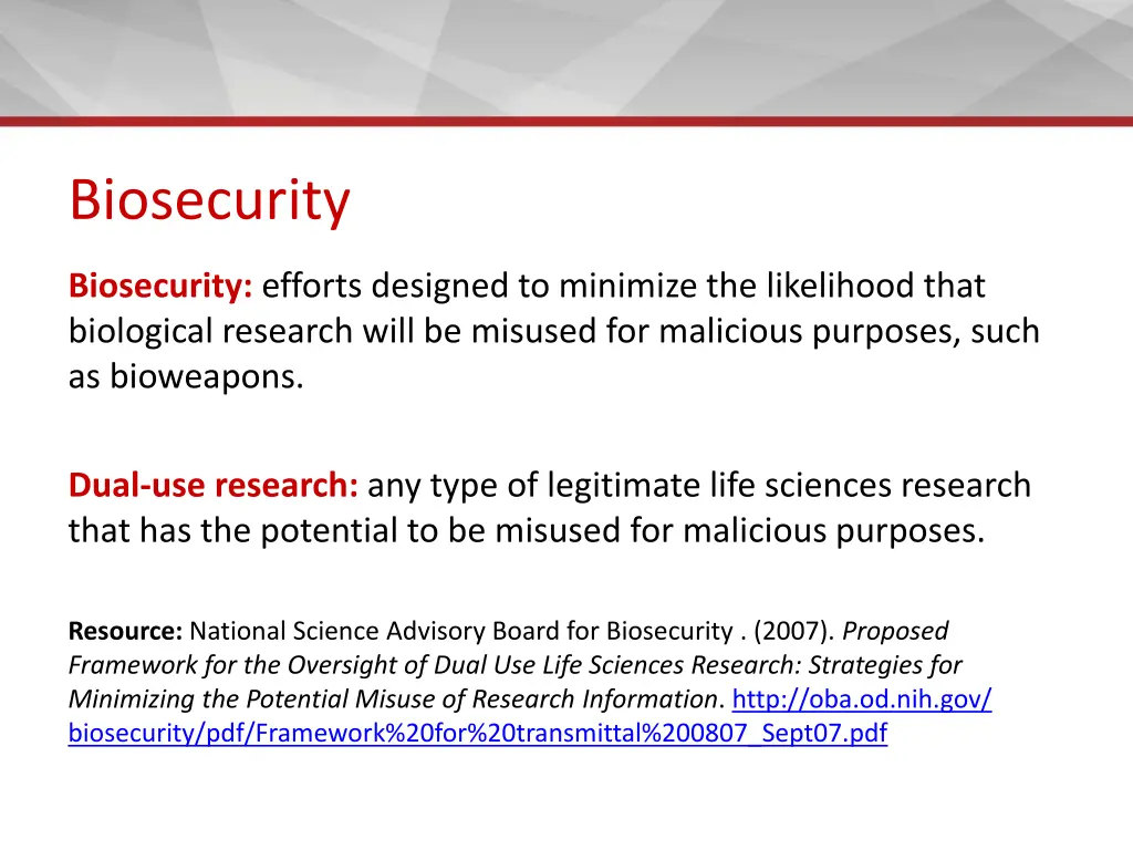 biosecurity