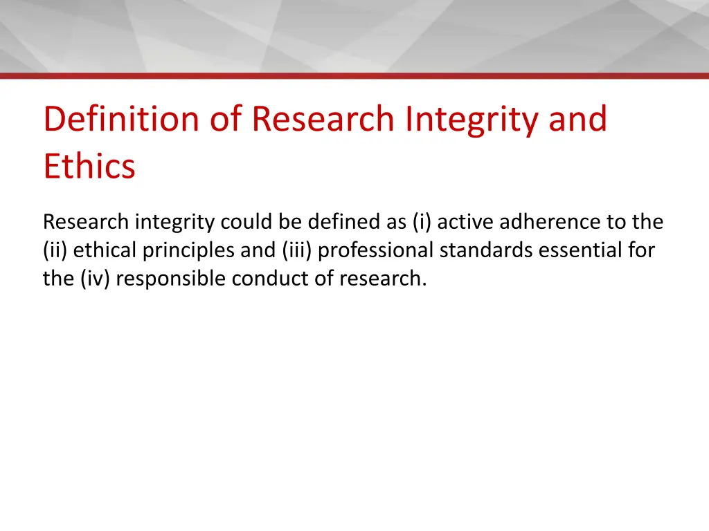 definition of research integrity and ethics