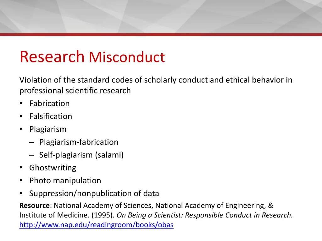 research misconduct