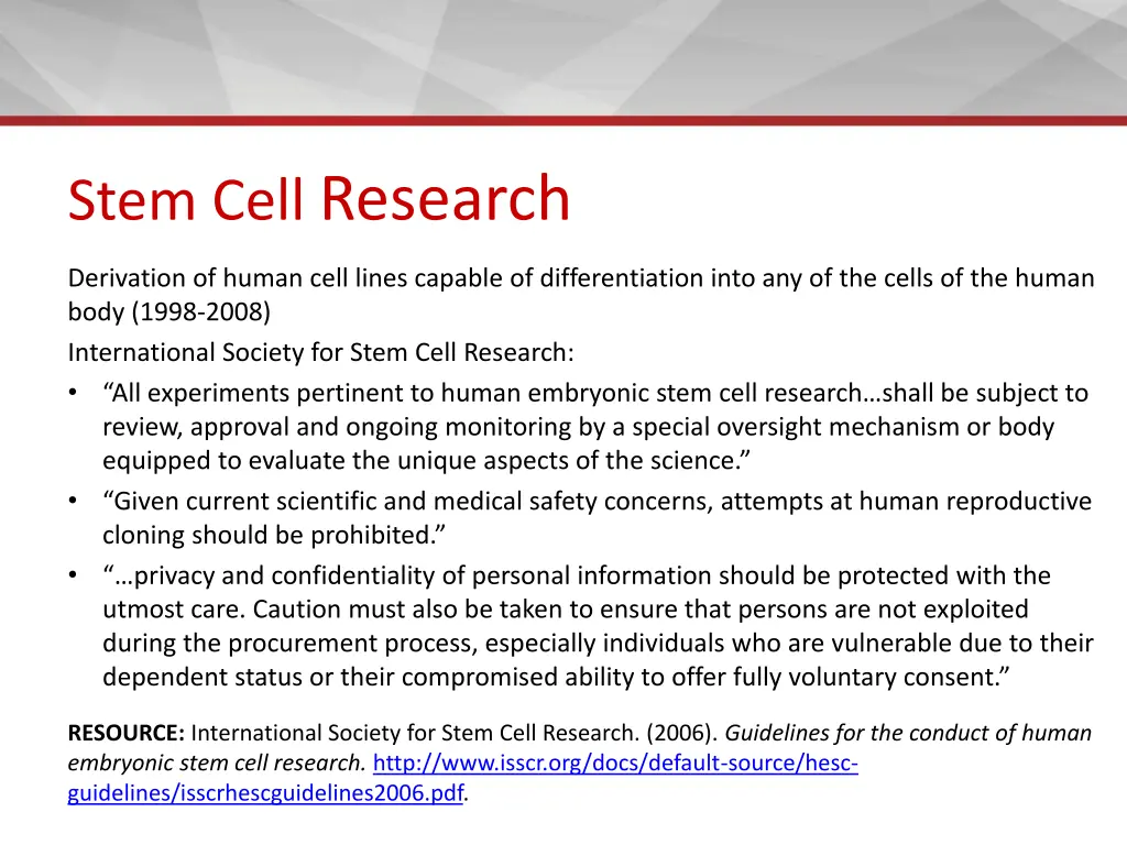 stem cell research