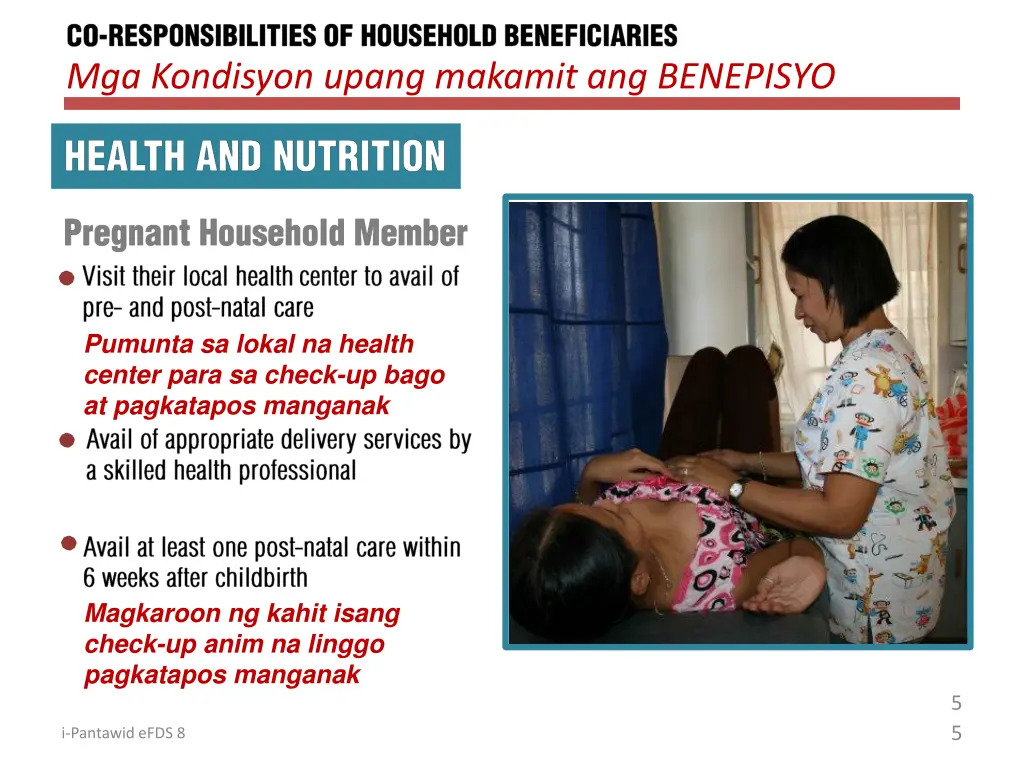 mga kondisyon upang makamit ang benepisyo
