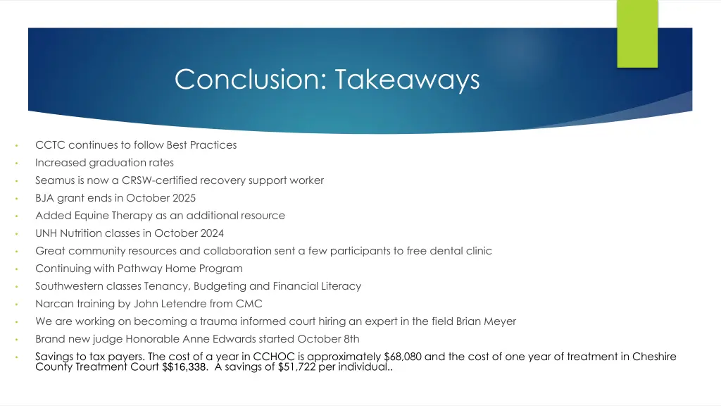 conclusion takeaways