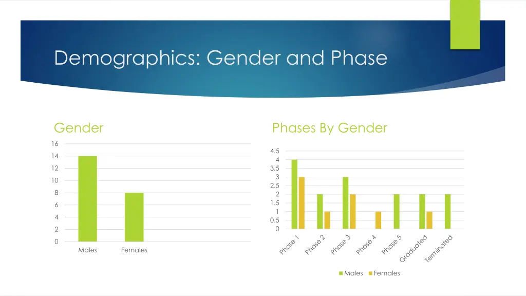 demographics gender and phase