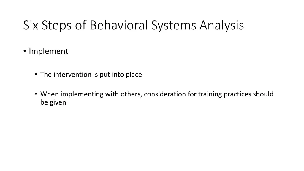 six steps of behavioral systems analysis 4