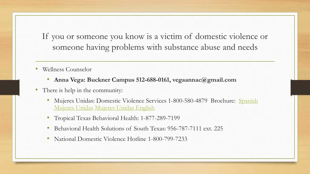 if you or someone you know is a victim