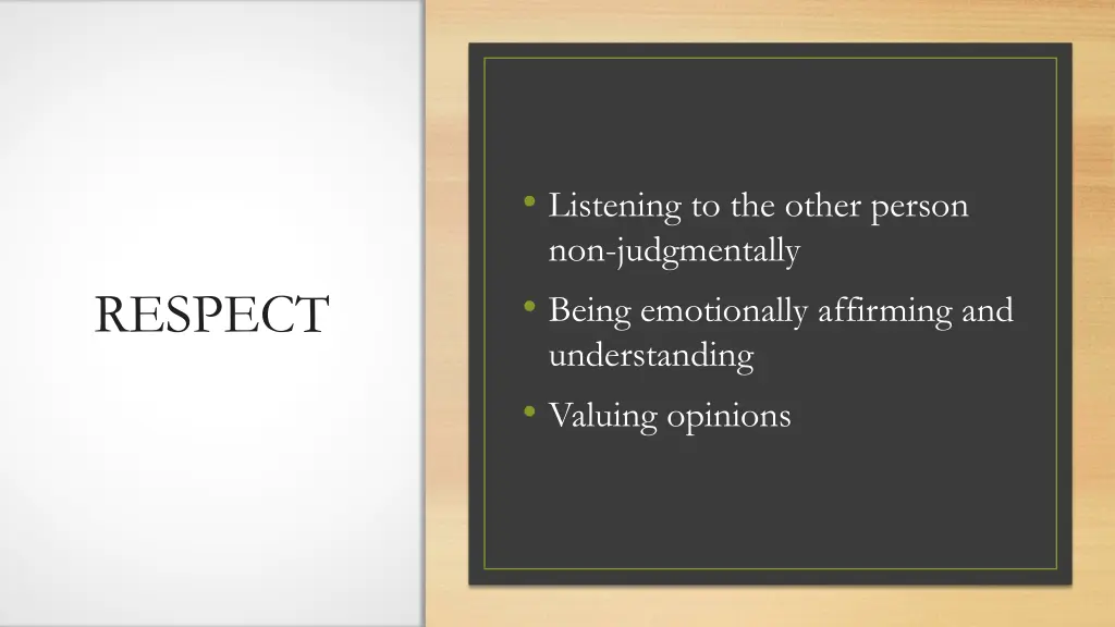 listening to the other person non judgmentally