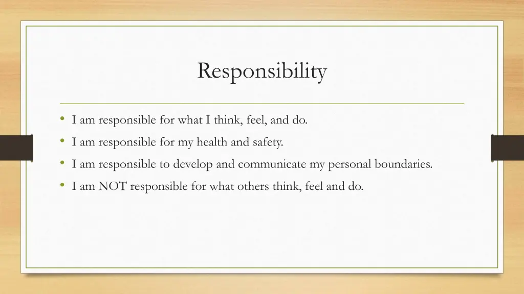 responsibility