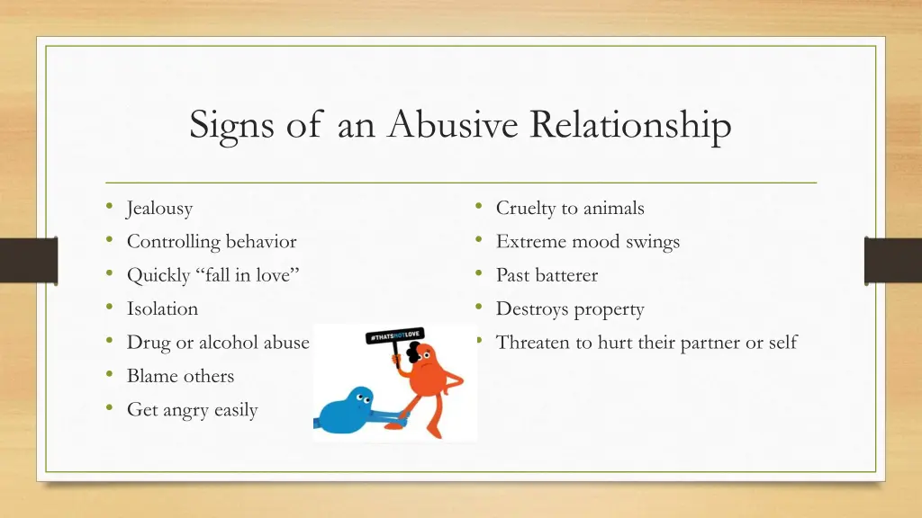 signs of an abusive relationship
