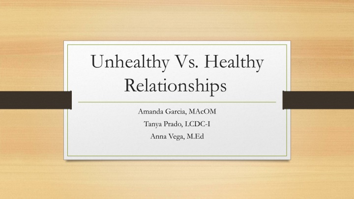 unhealthy vs healthy relationships