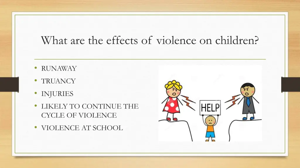 what are the effects of violence on children