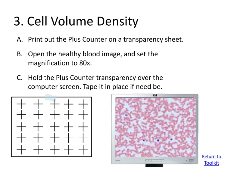3 cell volume density