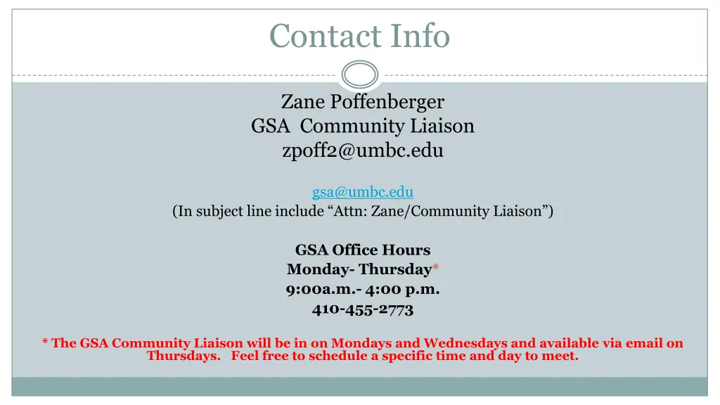 contact info