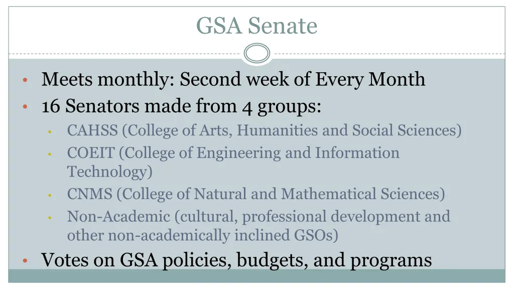 gsa senate