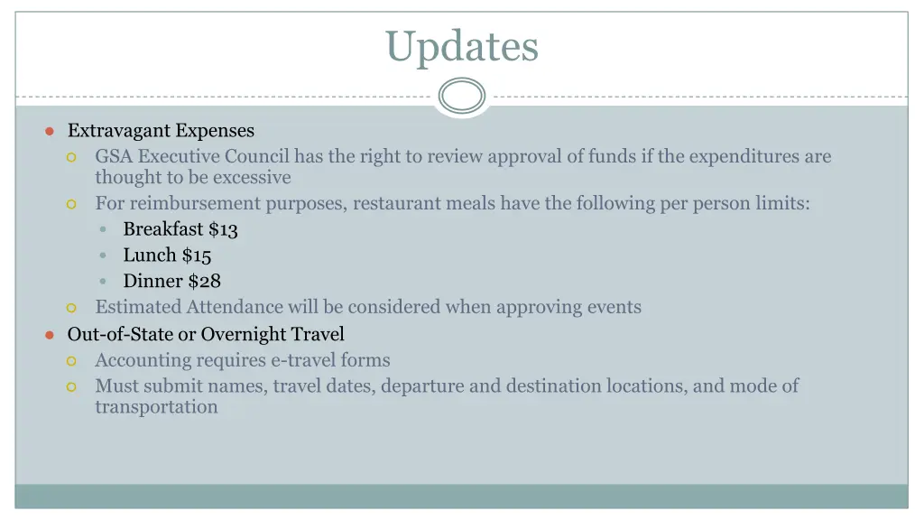 updates