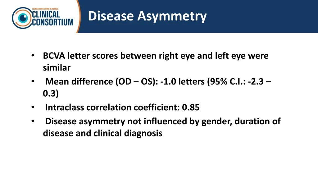 disease asymmetry