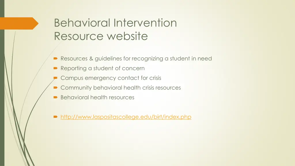 behavioral intervention resource website