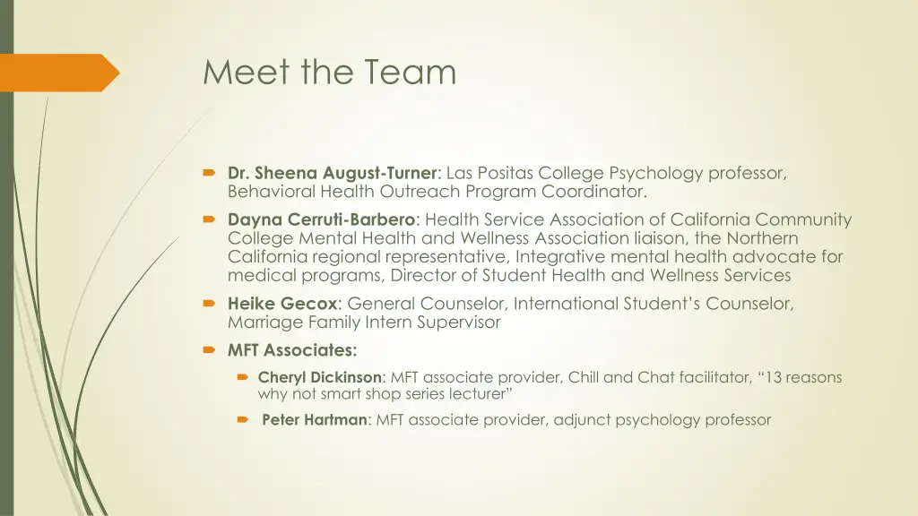 meet the team