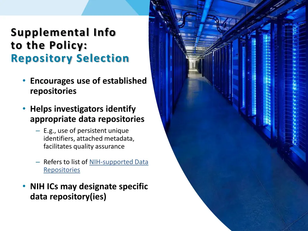 supplemental info to the policy repository