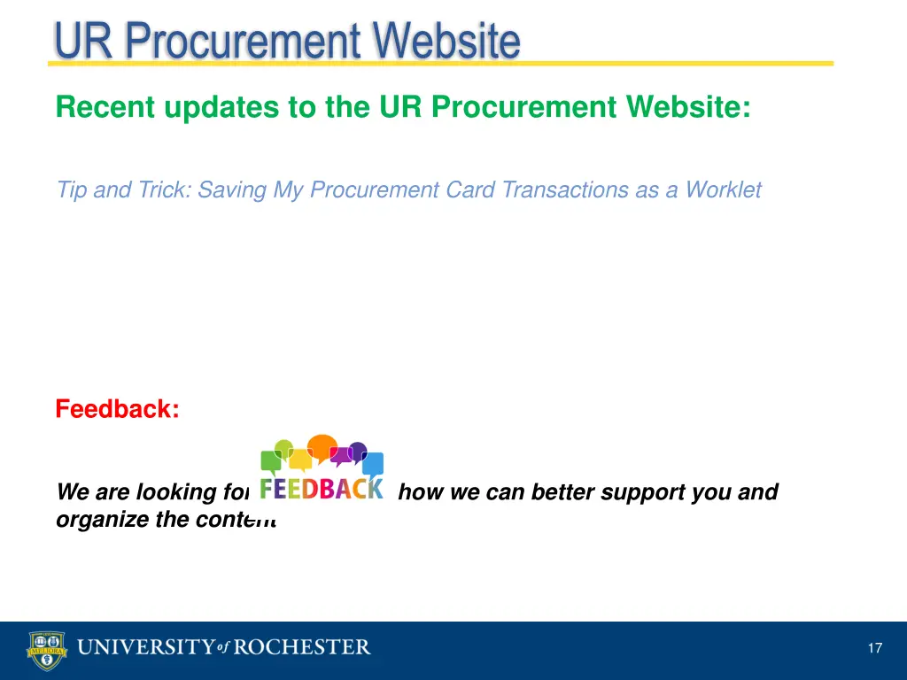 ur procurement website