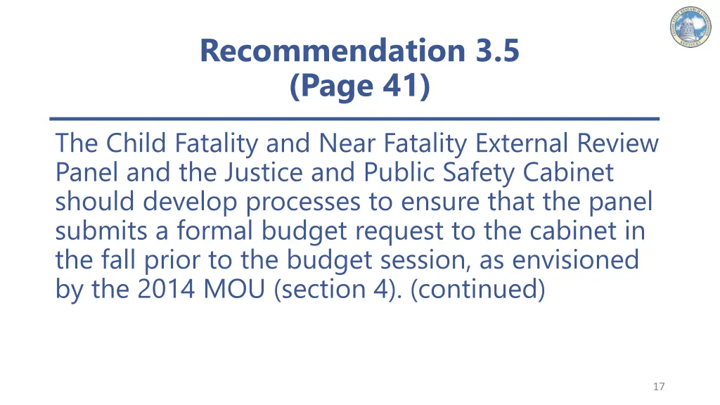 recommendation 3 5 page 41