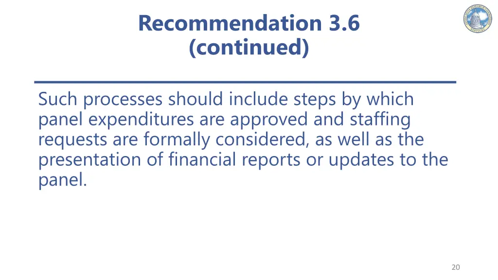 recommendation 3 6 continued
