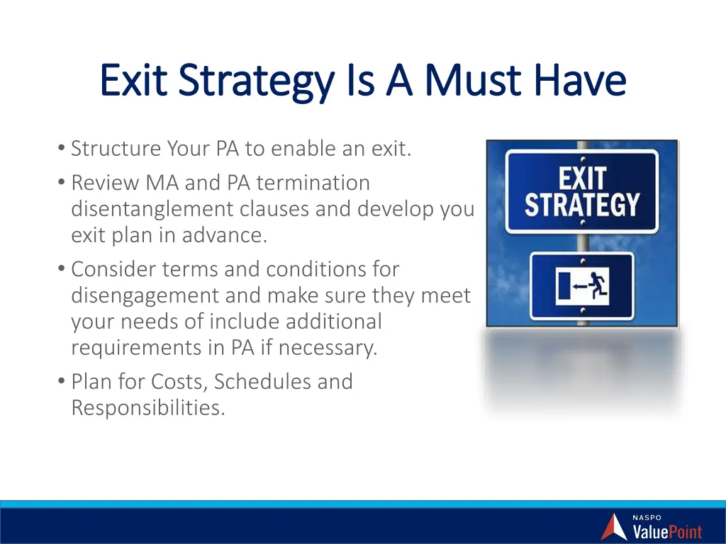 exit strategy is a must have exit strategy