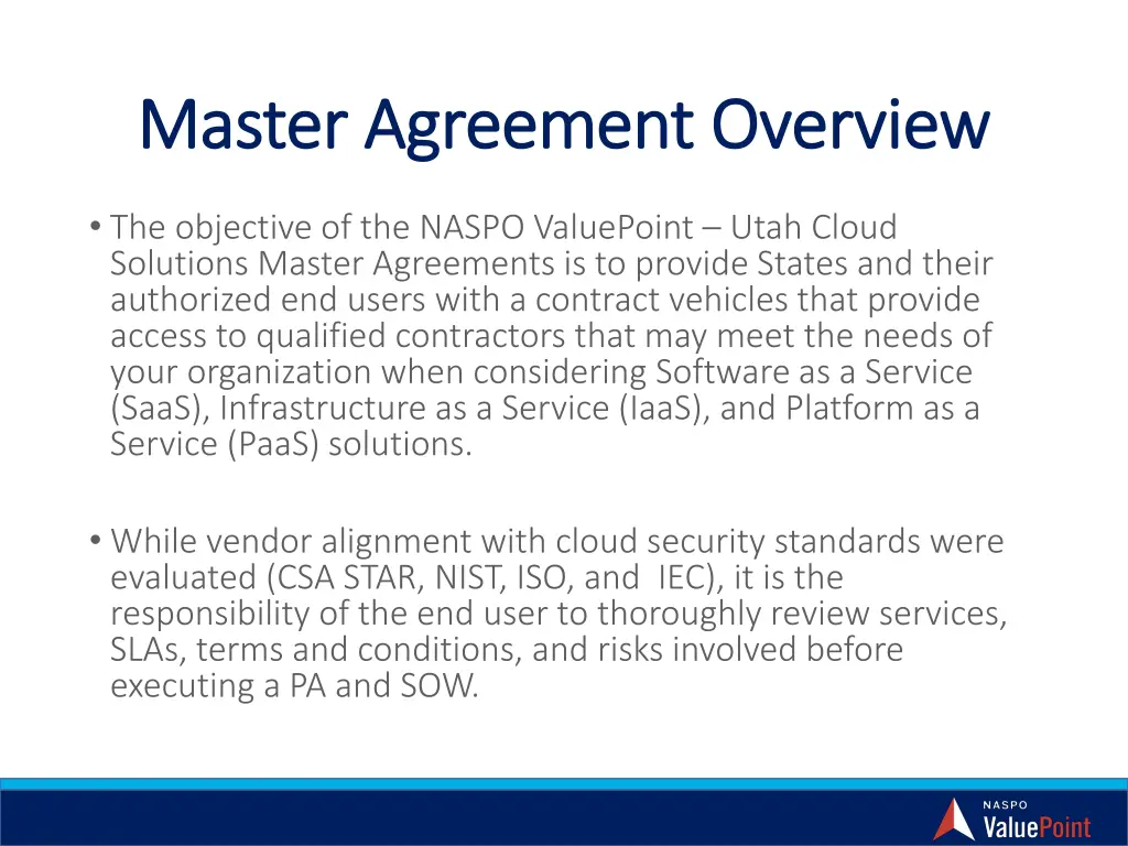 master agreement overview master agreement 1