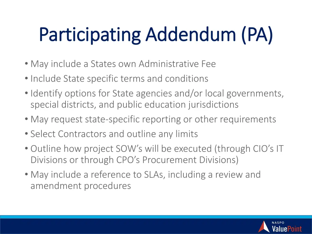 participating addendum pa participating addendum